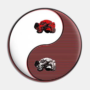 yin yang balance harmony design eastern philosophy monkey Pin