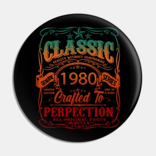 Vintage 1980 Limited Edition  44 Year old 44th Birthday Pin