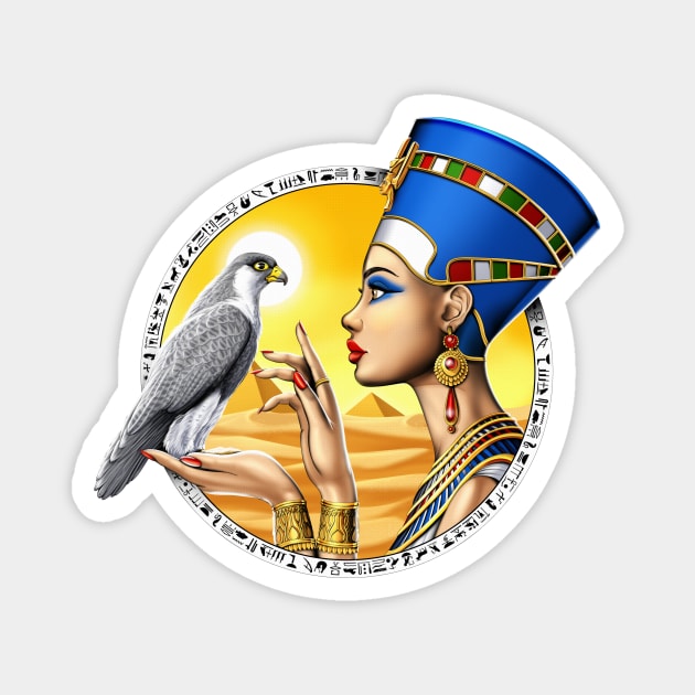 Egyptian Queen Nefertiti Magnet by underheaven