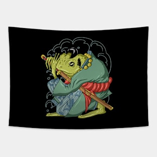 Samurai frog Tapestry