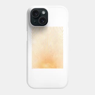 Abstract orange sun rays Phone Case