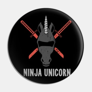 Cool Ninja Unicorn Pin