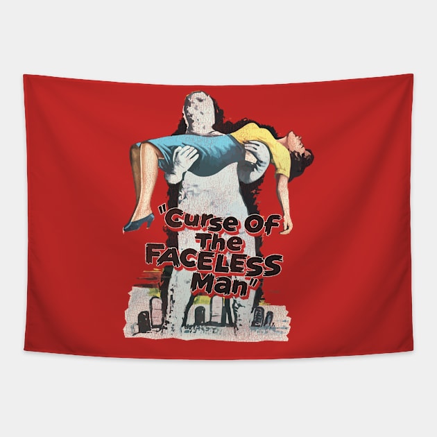 Curse of the Faceless Man - 50s Cult Classic Sci-Fi Movie Tapestry by darklordpug