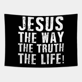 Jesus Way Truth Life John Christian Religious Tapestry