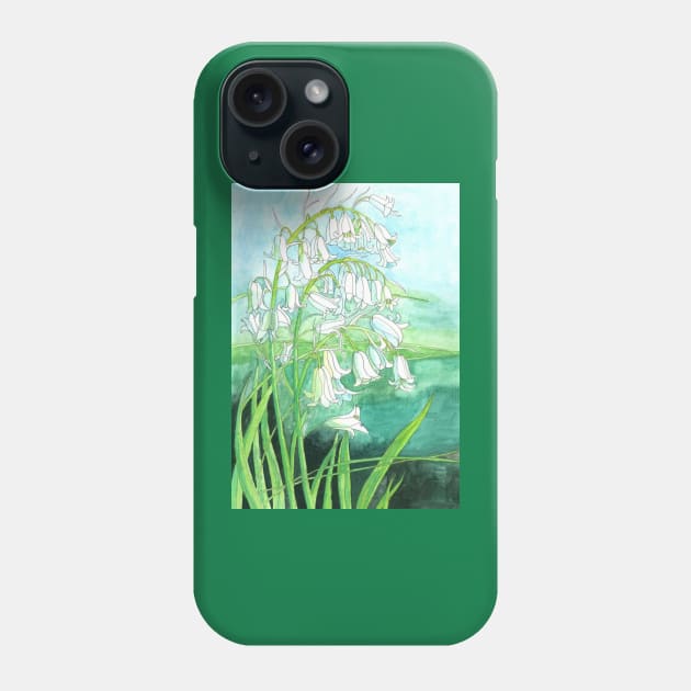 Bluebells watercolour painting Phone Case by esvb