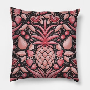 hot pink summer cocktail pattern Pillow