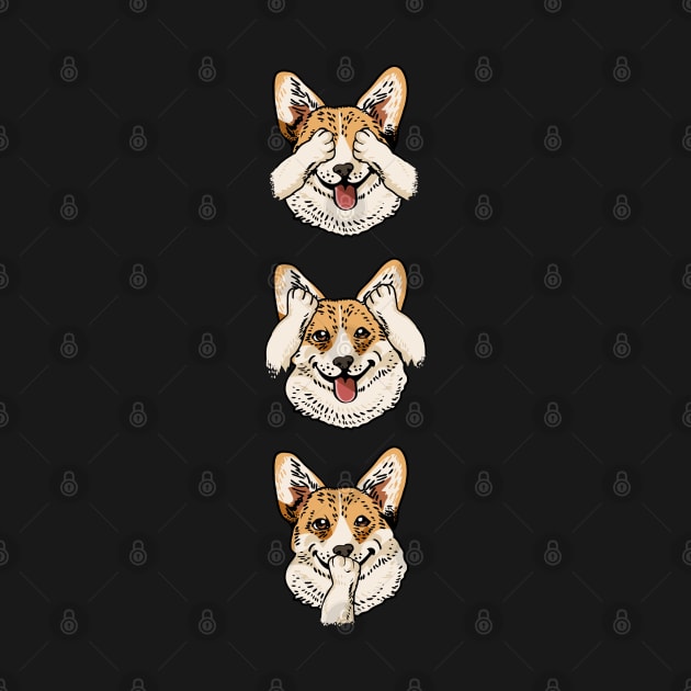 No Evil Corgi by huebucket