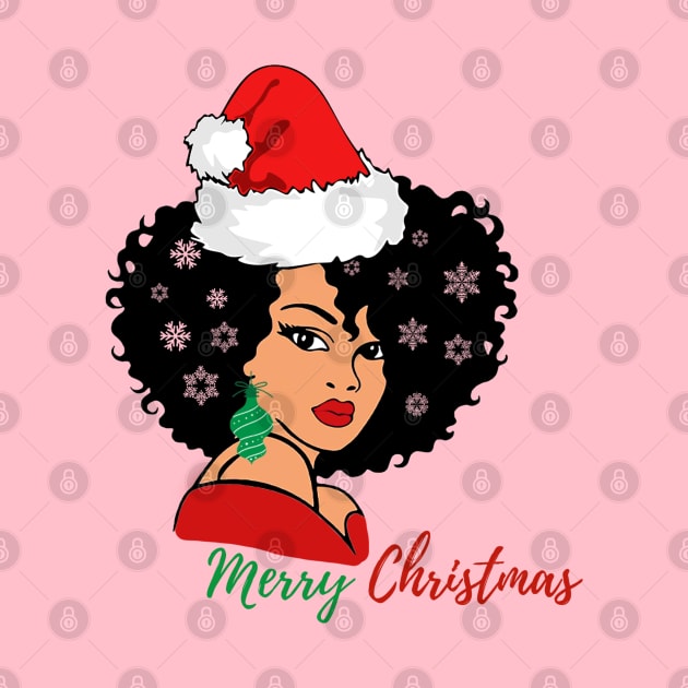 Black Woman Santa, Black Mrs Santa Claus, African American Santa, Merry Christmas by UrbanLifeApparel