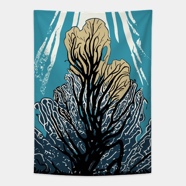 Algal Underwater World IV Tapestry by Lumot