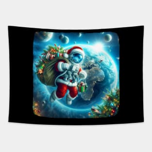 Santa Astronaut Tapestry