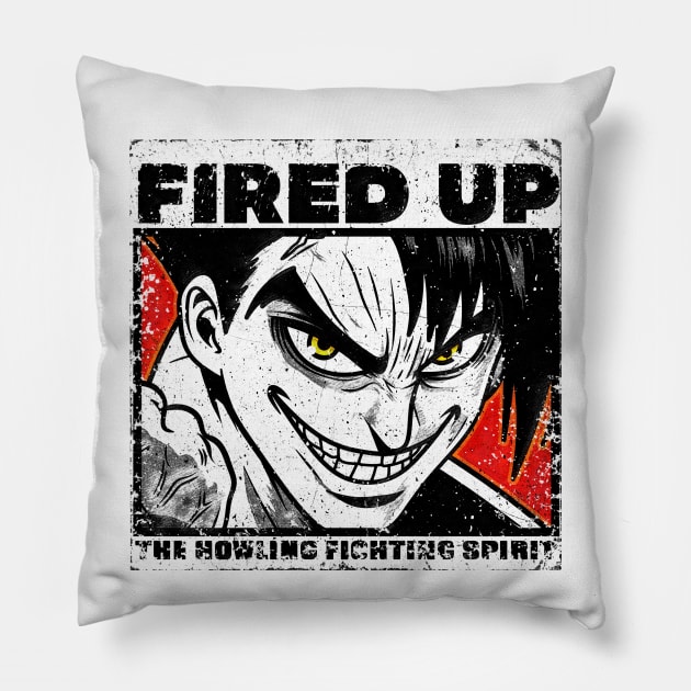 Saw Paing- FIRED UP - Kengan - Ashura Omega Season 2 CL Pillow by JPNDEMON