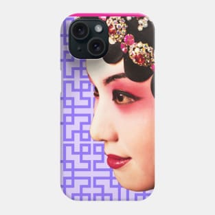 Chinese Opera Star with  Purple Tile Floor Pattern- Hong Kong Retro Phone Case