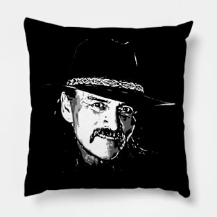 dickey betts headshot black and white Pillow