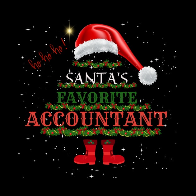 Santa's Favorite Accountant Christmas by Positive Designer