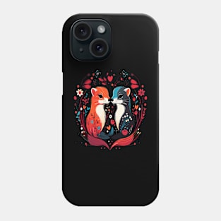 Weasel Couple Valentine Phone Case