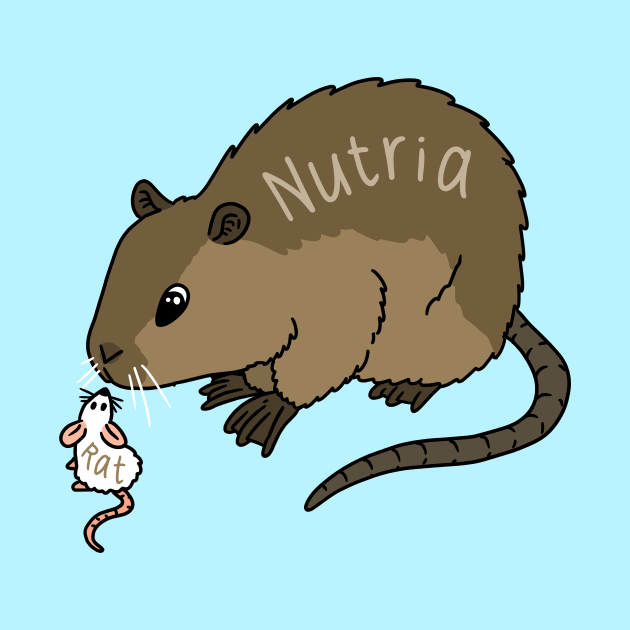 cute nutria and a rat. by JJadx