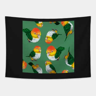 White-bellied Caique Parrot Tapestry