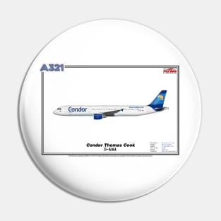 Airbus A321 - Condor Thomas Cook (Art Print) Pin