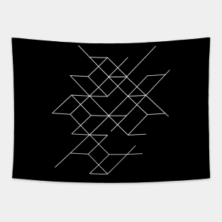 geometric squares design Tapestry