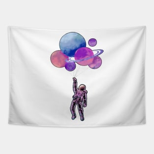 Astronaut Balloons Tapestry