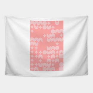 Girly Pinkish Geometric Pattern - Flowers & Stars #21 Tapestry