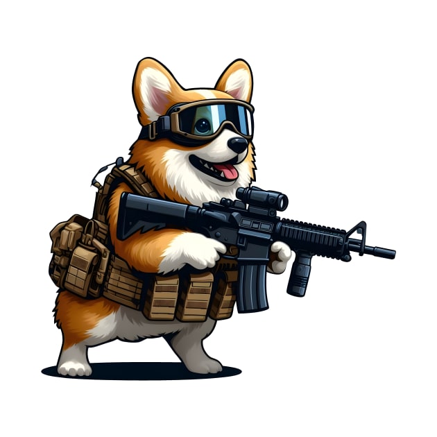 Tactical Corgi by Rawlifegraphic