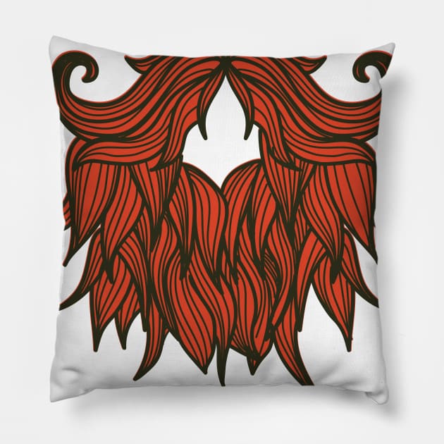 Full beard Brown beard Hipster Pillow by BestsellerTeeShirts