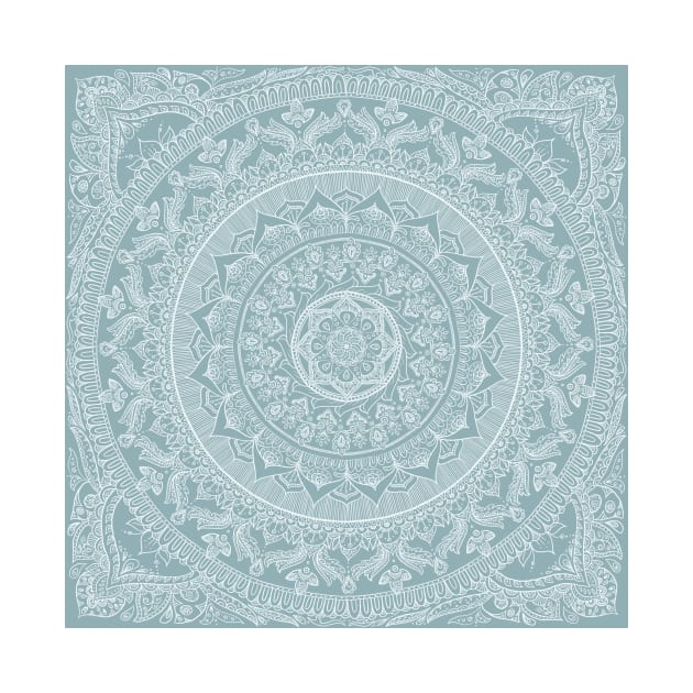 Mandala - Soft Turquoise by MariaMahar