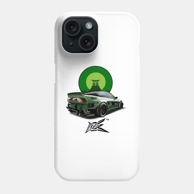 240SX nismo silvia s13 pandem green Phone Case by naquash