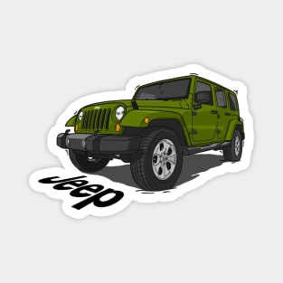 Jeep Wrangler - Army Magnet