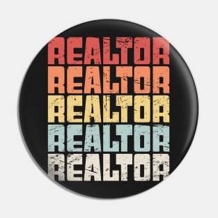 Retro 70s REALTOR Text Pin