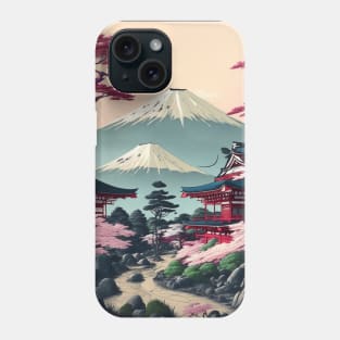 Serene Mount Fuji Sunset - Peaceful River Scenery Phone Case