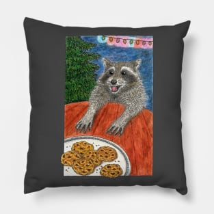 Racoon & cookies Pillow