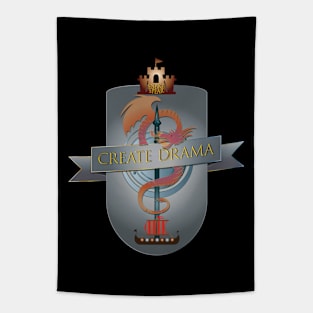 Create Drama Snake-Spear Tapestry