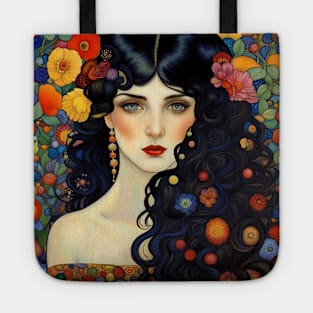 Art Nouveau Beauty gorgeous Bohemian woman Tote