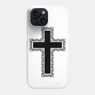 Christian Cross (black) Phone Case