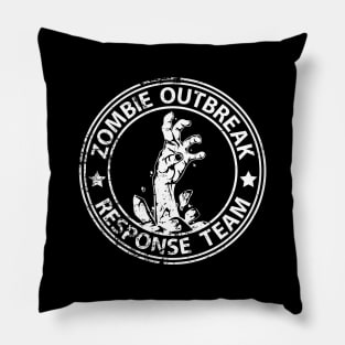 Zombie Outbreak Response Team (white-distressed) Pillow