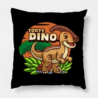 Cute Parasaurolophus Dino Cartoon Pillow