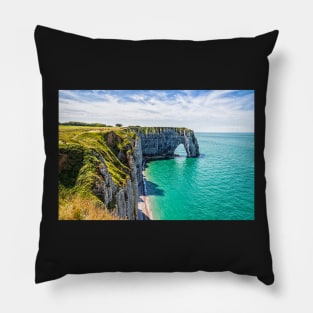 Etretat cliffs Pillow
