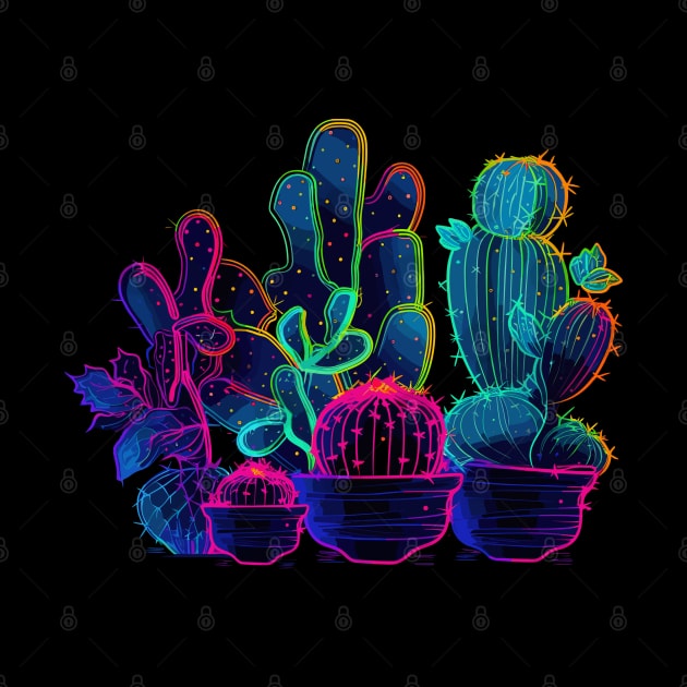 Neon Cactus by piksimp