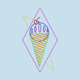 Neon ice cream cone T-Shirt