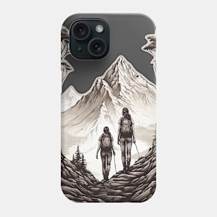 Woman hiking Phone Case