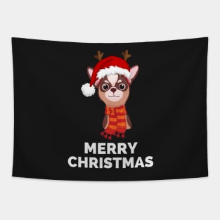 Chihuahua Funny Holiday Christmas - Chihuahua Funny Holiday Christmas Celebration - Chihuahua Lover Gifts Tapestry