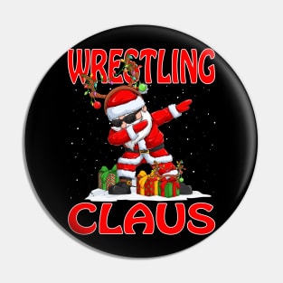 Wrestling Santa Claus Reindeer Christmas Matching Costume Pin