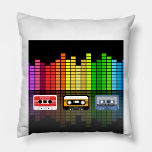 Cassette Tapes and Equalizer Pillow