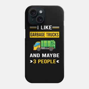 3 People Garbage Truck Trucks Phone Case