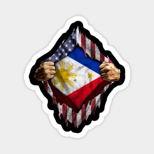 Filipino American Flag Magnet