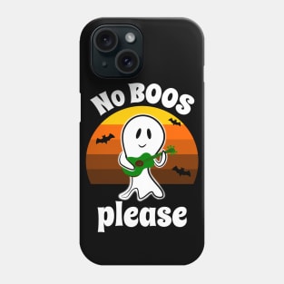 No Boos Please Cute Ghost Musician for Halloween Phone Case