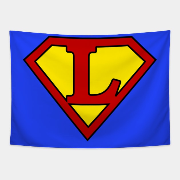 Superhero Symbol Letter L Tapestry by NextLevelDesignz