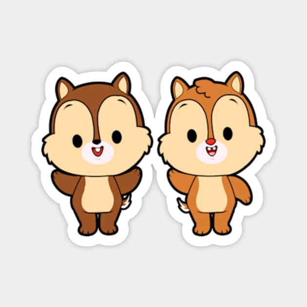 Chip and Dale Magnet by liora natalia